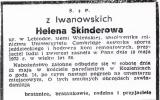 Nekrolog Heleny z Iwanowskich Skinder