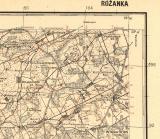 Wojskowy Instytut  Geograficzny Warszawa 1927, Różanka powiat Szczuczyn, woj. nowogródzkie, fragment.jpg